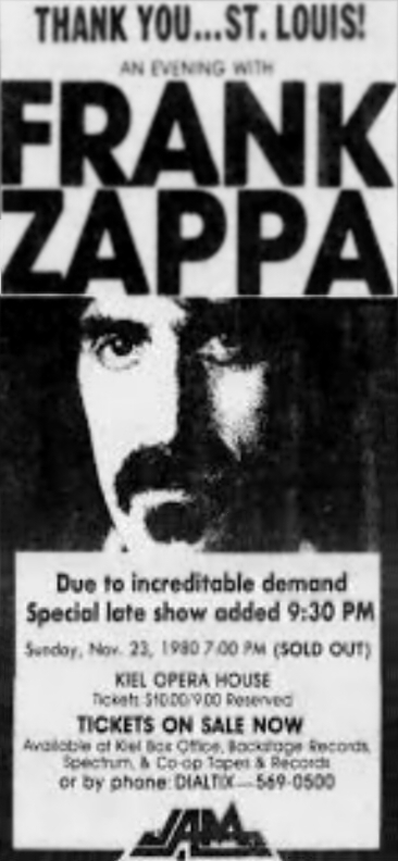 23/11/1980Kiel Opera House, St. Louis, MO